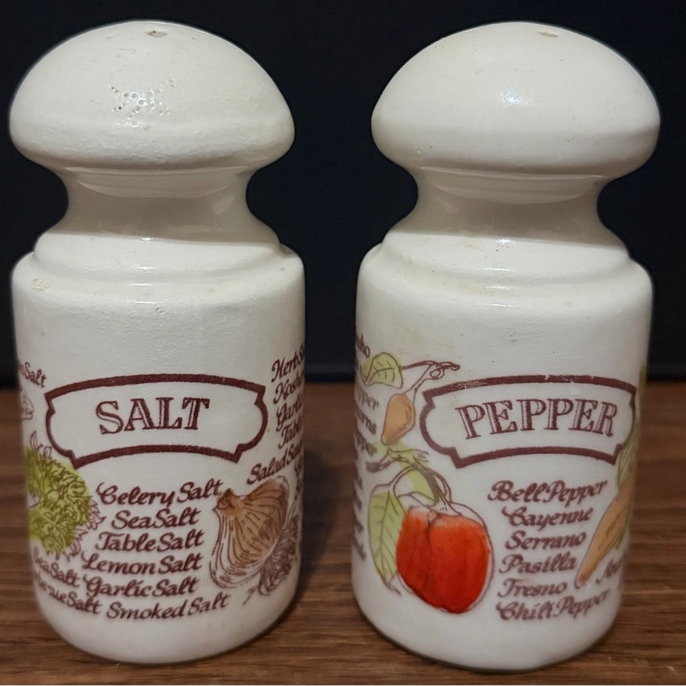 Avon Cream Salt and Pepper Shakers